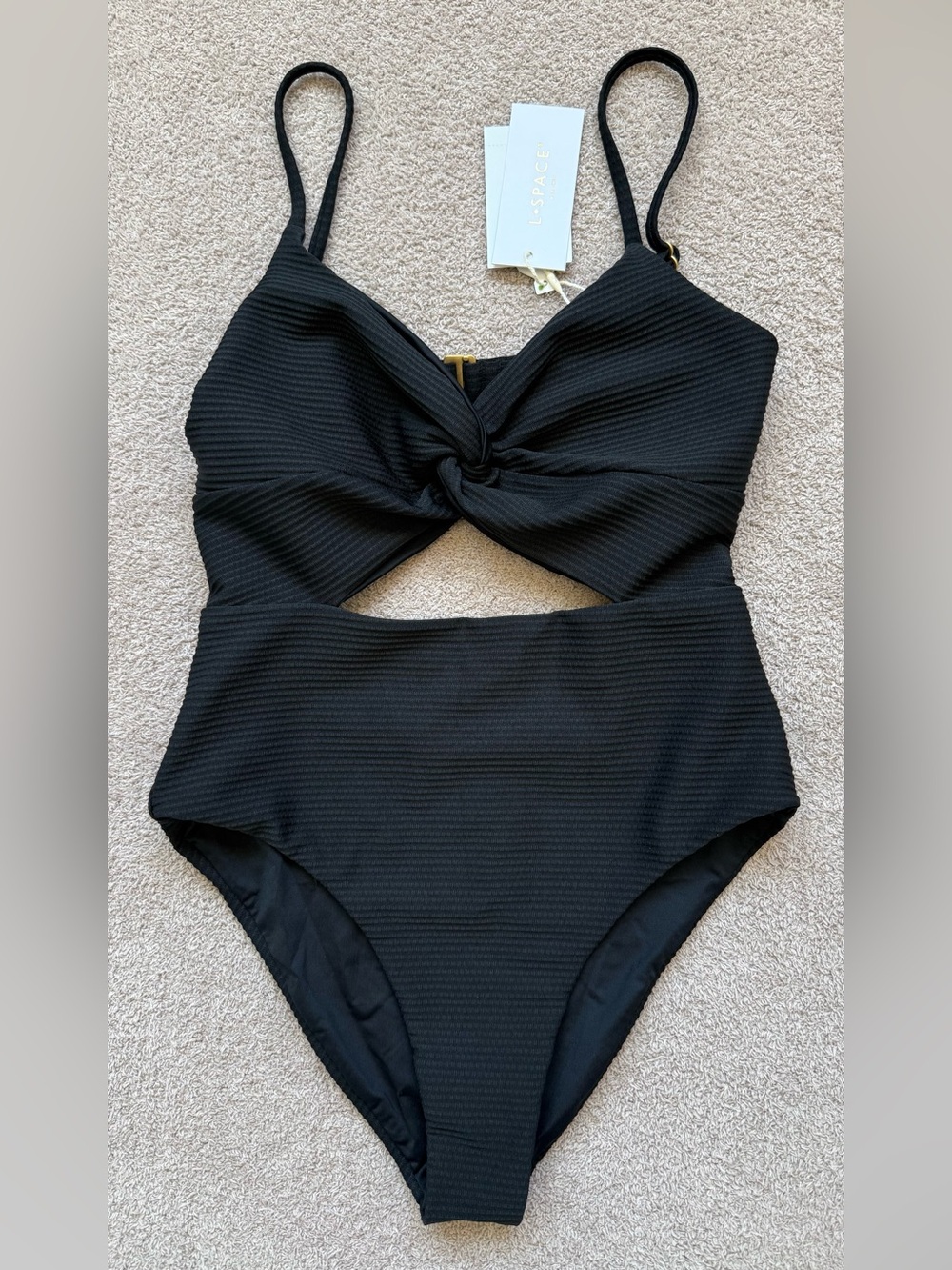 l*space - Eco Chic Repreve Kyslee One Piece Swimsuit - BLACK